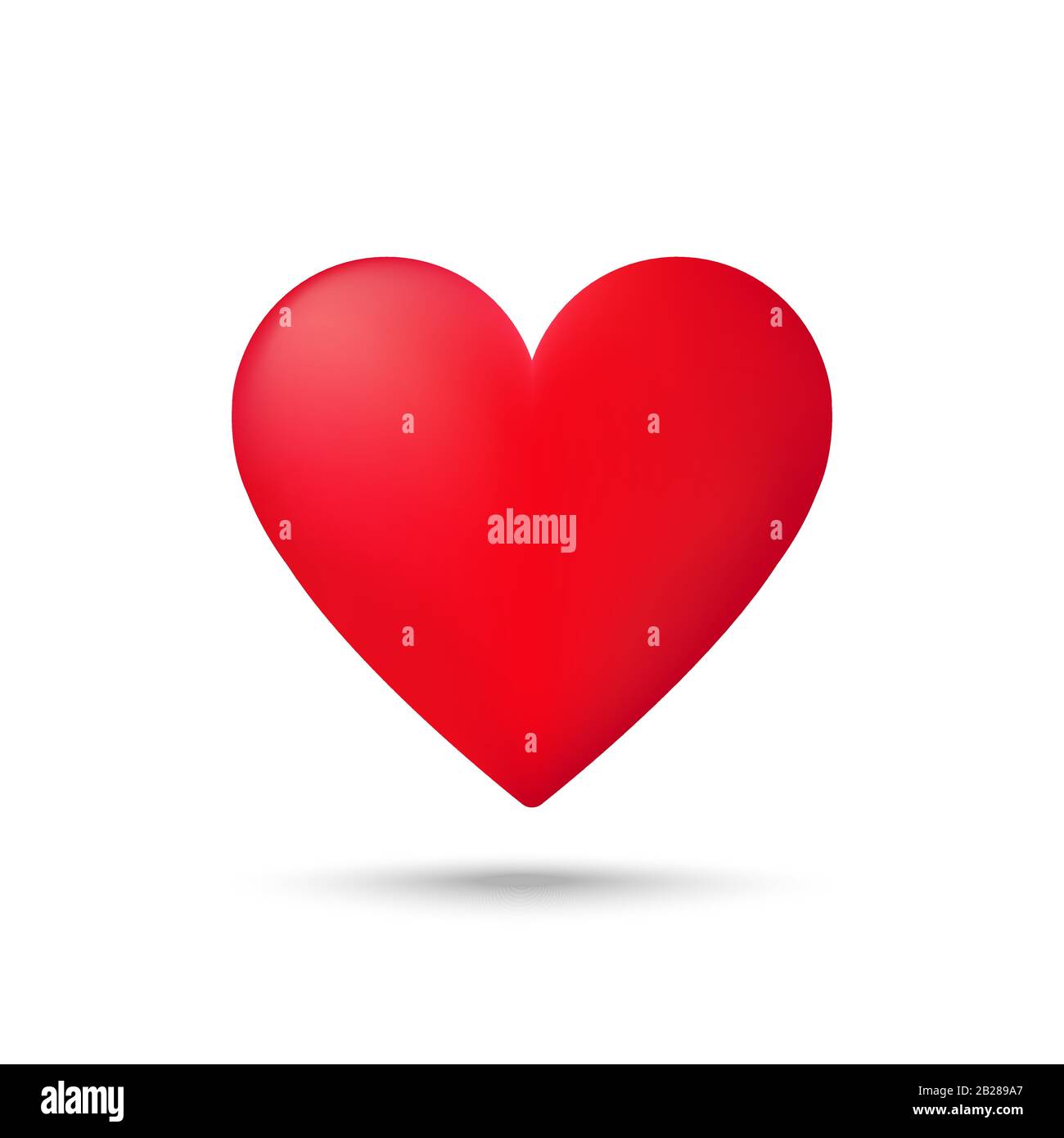 Icône cœur rouge sur fond blanc. Logo amour coeur illustration Image ...