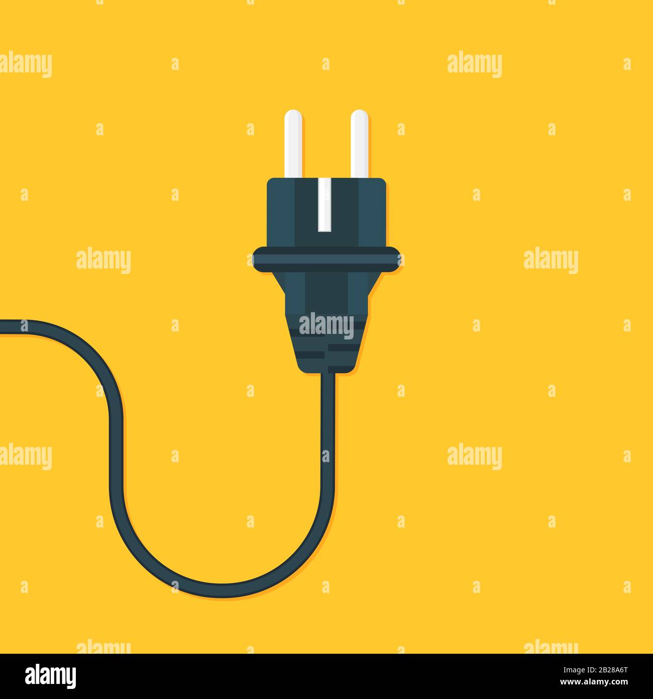 Icône plate de la prise de courant. Illustration vectorielle Illustration de Vecteur