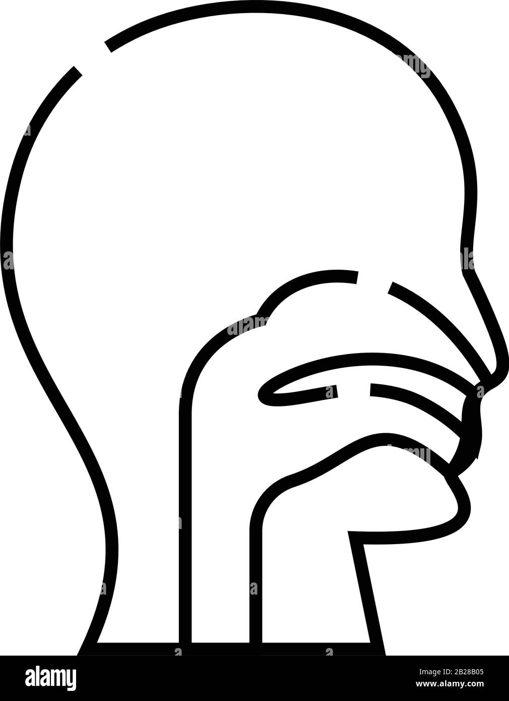 Icône de ligne de structure Rhinopharynx, signe de concept, illustration vectorielle, symbole linéaire. Illustration de Vecteur