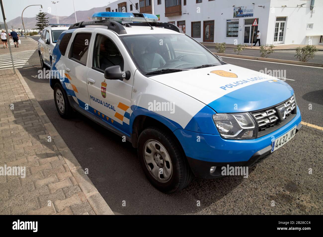 Dacia duster policia local police patrouille véhicule voiture Lanzarote îles canaries espagne Banque D'Images