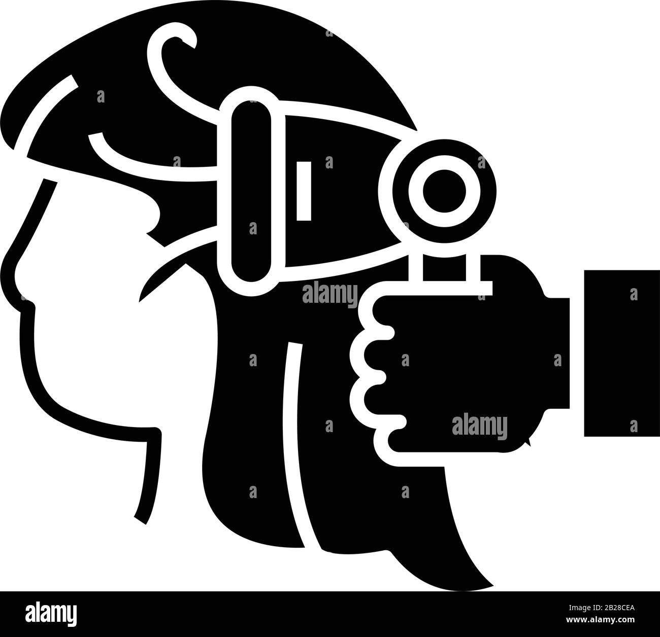 Icône noire de séchage des cheveux, illustration conceptuelle, symbole vectoriel plat, signe glyphe. Illustration de Vecteur
