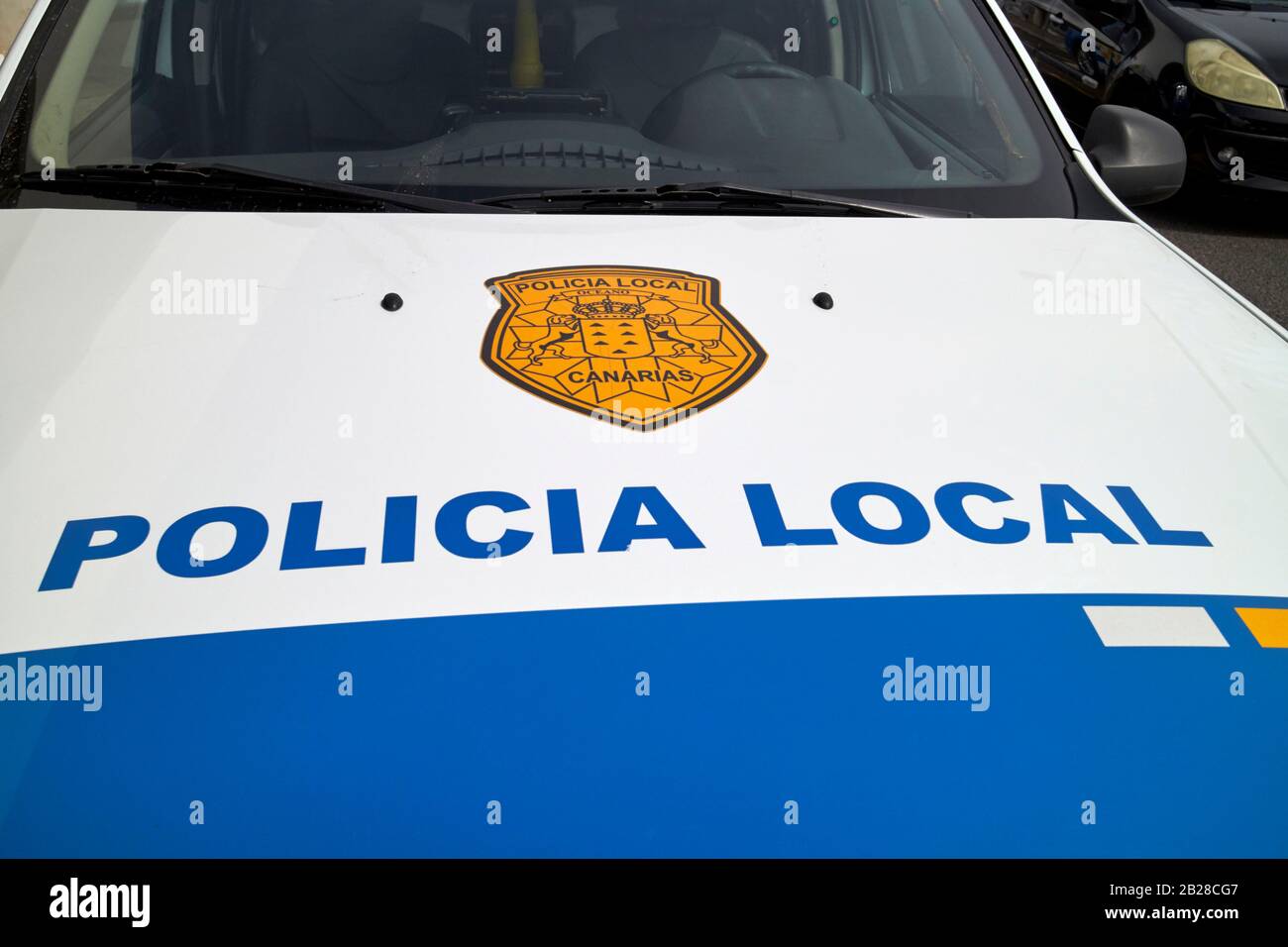 Police locale Policia patrouille véhicule voiture Lanzarote îles canaries espagne Banque D'Images