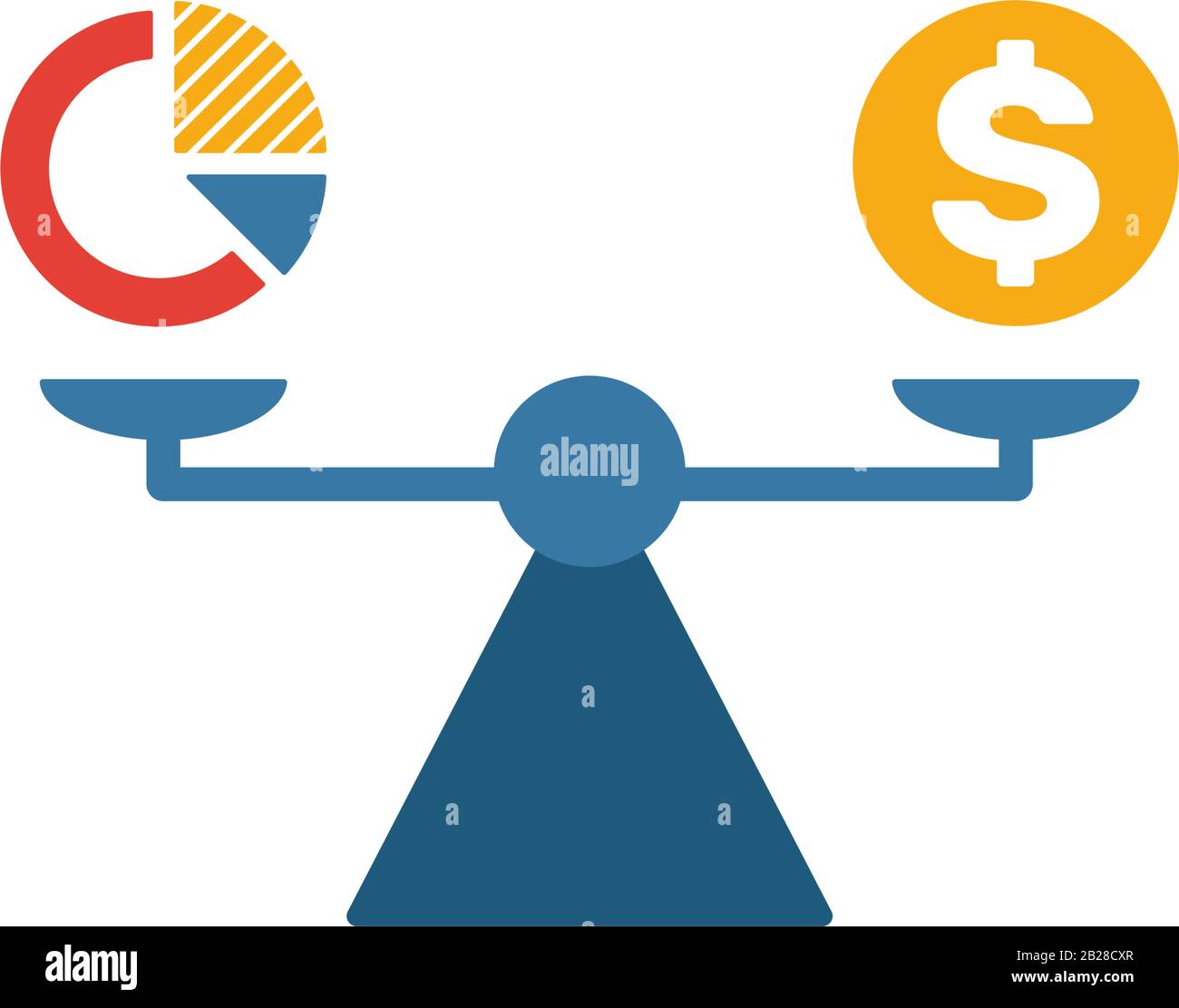 Icône solde budget. Élément créatif plat de la collection d'icônes de gestion d'entreprise. Icône de solde de budget colorée pour les modèles, la conception Web et Illustration de Vecteur