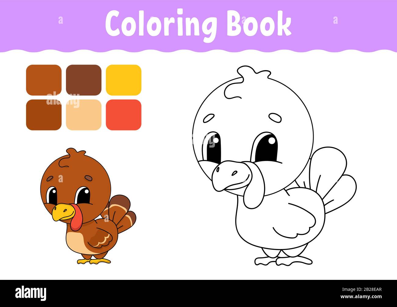 Livre de coloriage pour les enfants. Caractère joyeux. Vector illustration. Cute cartoon style. Page de fantaisie pour les enfants. Silhouette contour noir. Isolé sur Illustration de Vecteur
