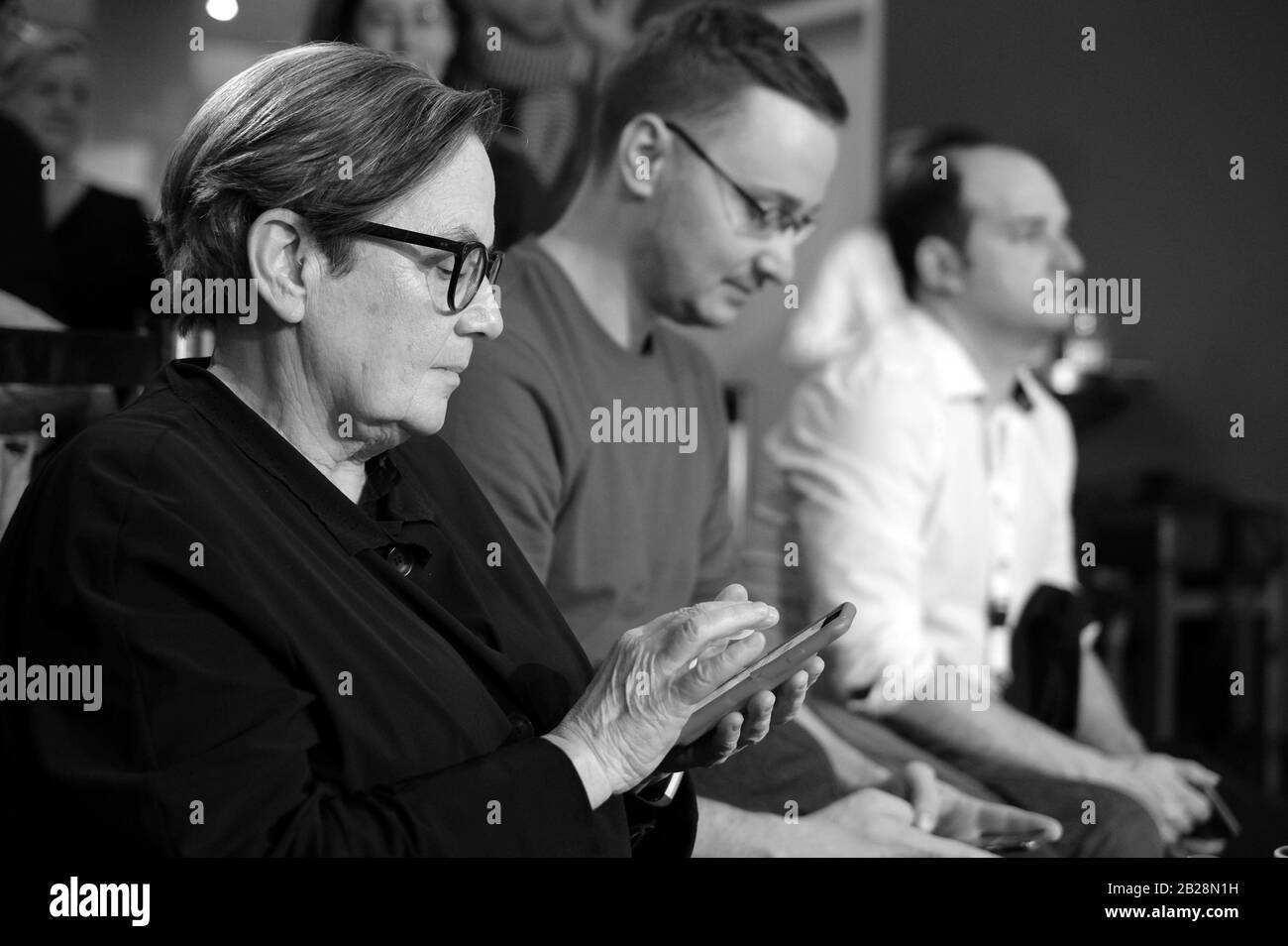 Berlin, Allemagne. 28 février 2020. Agnieszka Holland au RadioEins Berlinale Talk au Berlinale 2020/70ème Festival International du Film de Berlin dans le XXLounge du Cinemaxx. Berlin, 28 février 2020 | utilisation dans le monde crédit: DPA/Alay Live News Banque D'Images