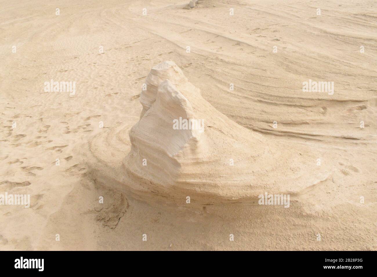 Dunes fossiles à Abu Dhabi. Banque D'Images