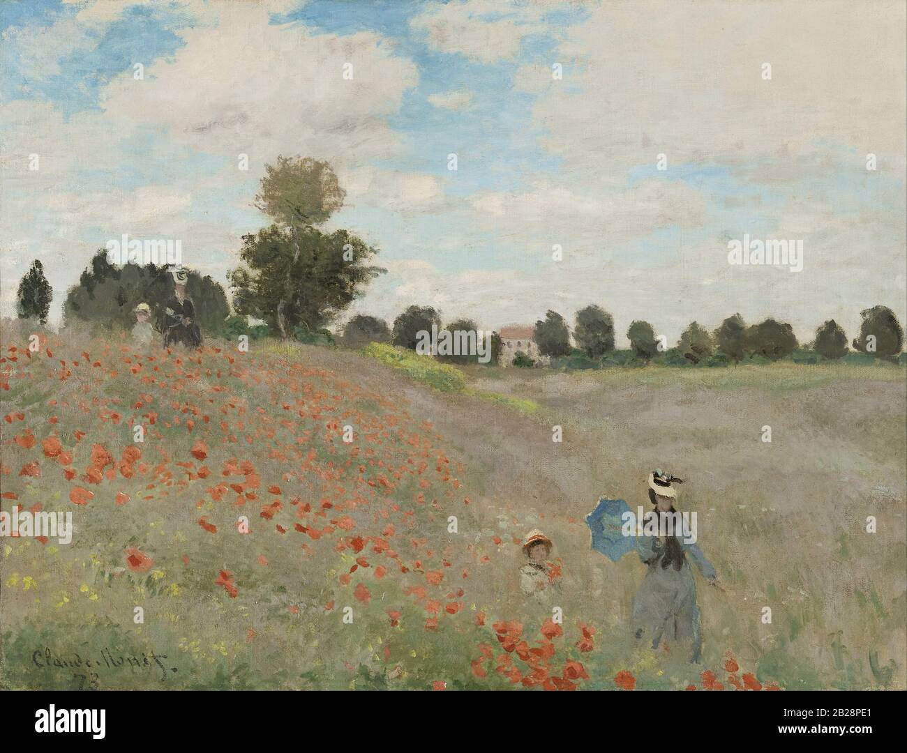 Coquelicots (Poppy Field, Poppies) (1873) Peinture de Claude Monet - Très haute résolution et image de qualité Banque D'Images