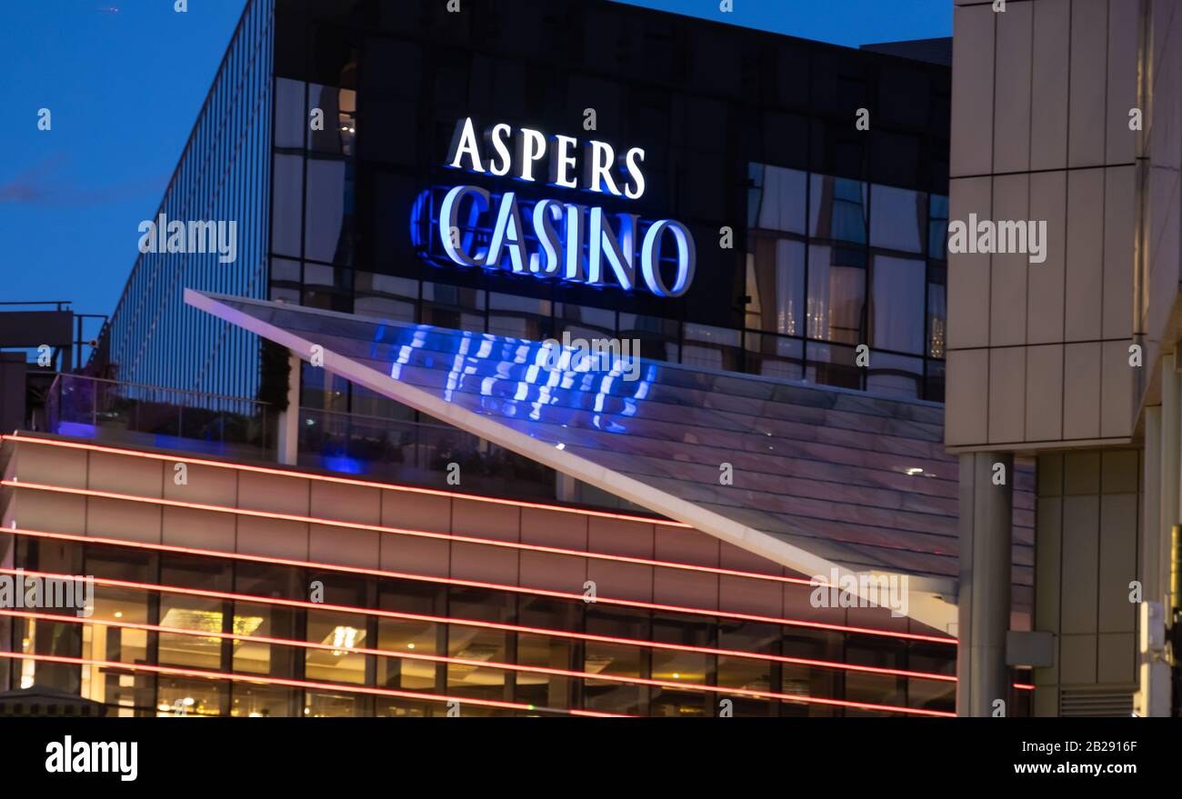Panneau et façade pour Aspers Casino à Westfield Stratford, Newham, East london Banque D'Images