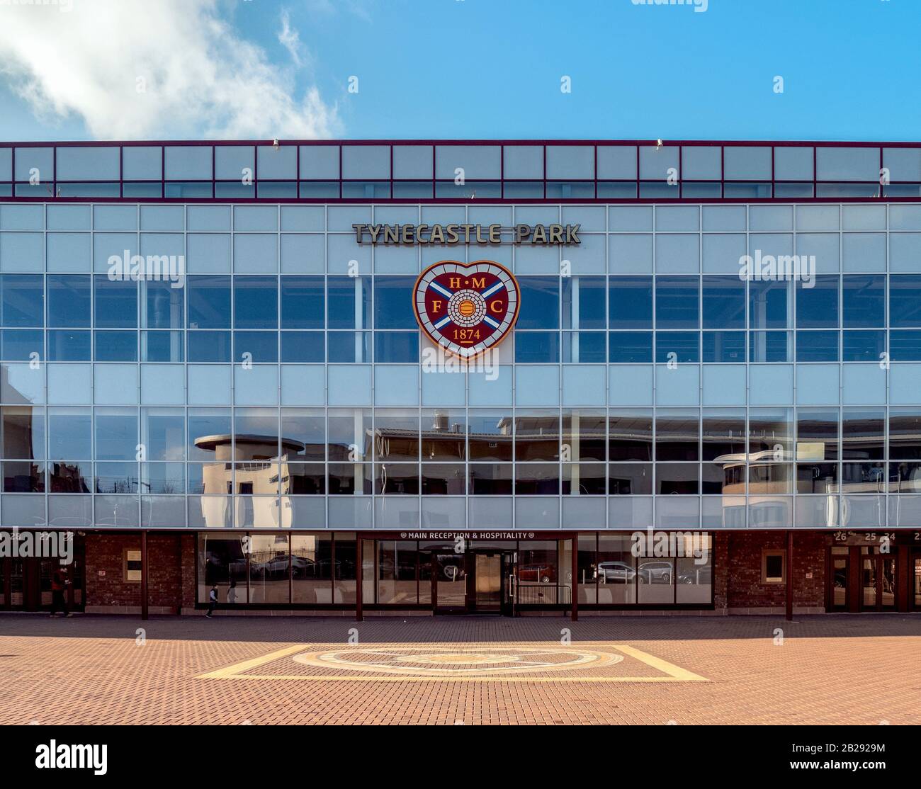 Tynecastle Stadium, stade du club de football de Heart of Midlothian, Édimbourg, Écosse, Royaume-Uni. Banque D'Images