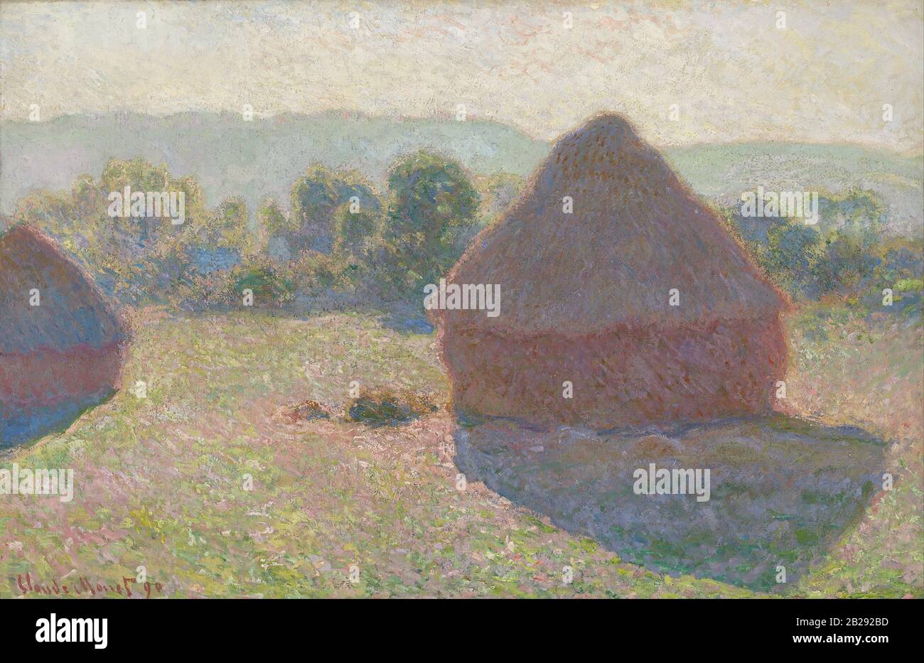Haystacks, Midi (1890) Peinture de Claude Monet - Très haute résolution et image de qualité Banque D'Images