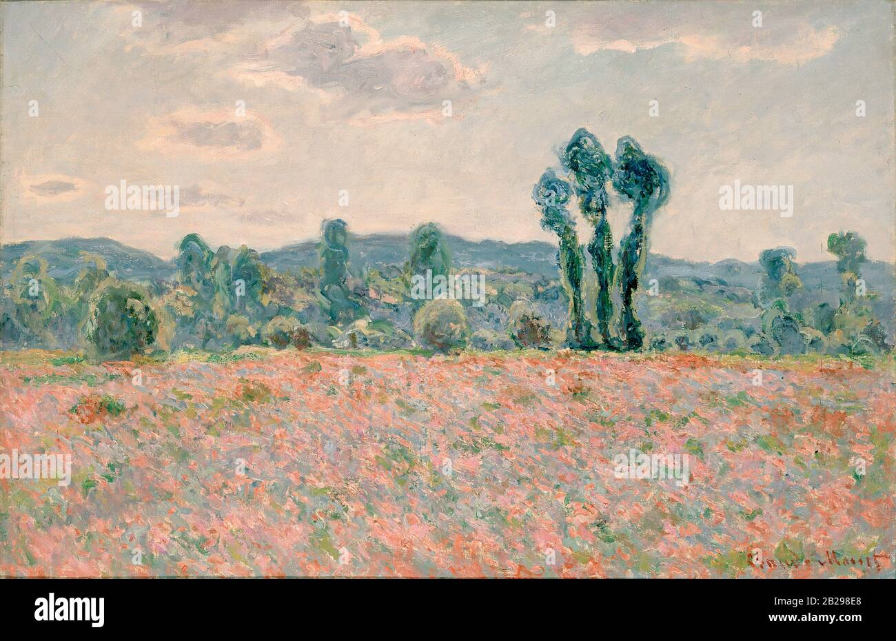 Champ de pavot (1890) Peinture de Claude Monet - très haute résolution et image de qualité Banque D'Images