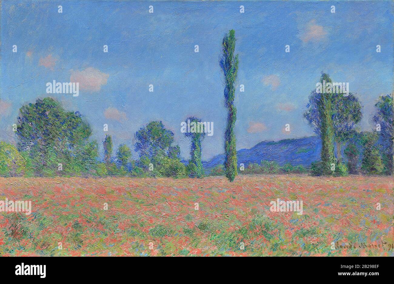 Champ de pavot (Giverny) (1891) Peinture de Claude Monet - très haute résolution et image de qualité Banque D'Images