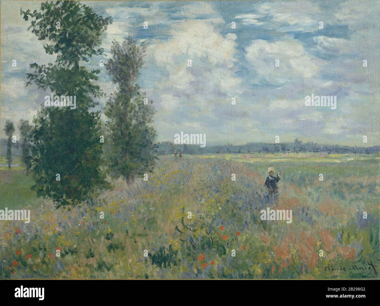 Champs de pavot près d'Argenteuil (1875) Peinture de Claude Monet - très haute résolution et image de qualité Banque D'Images