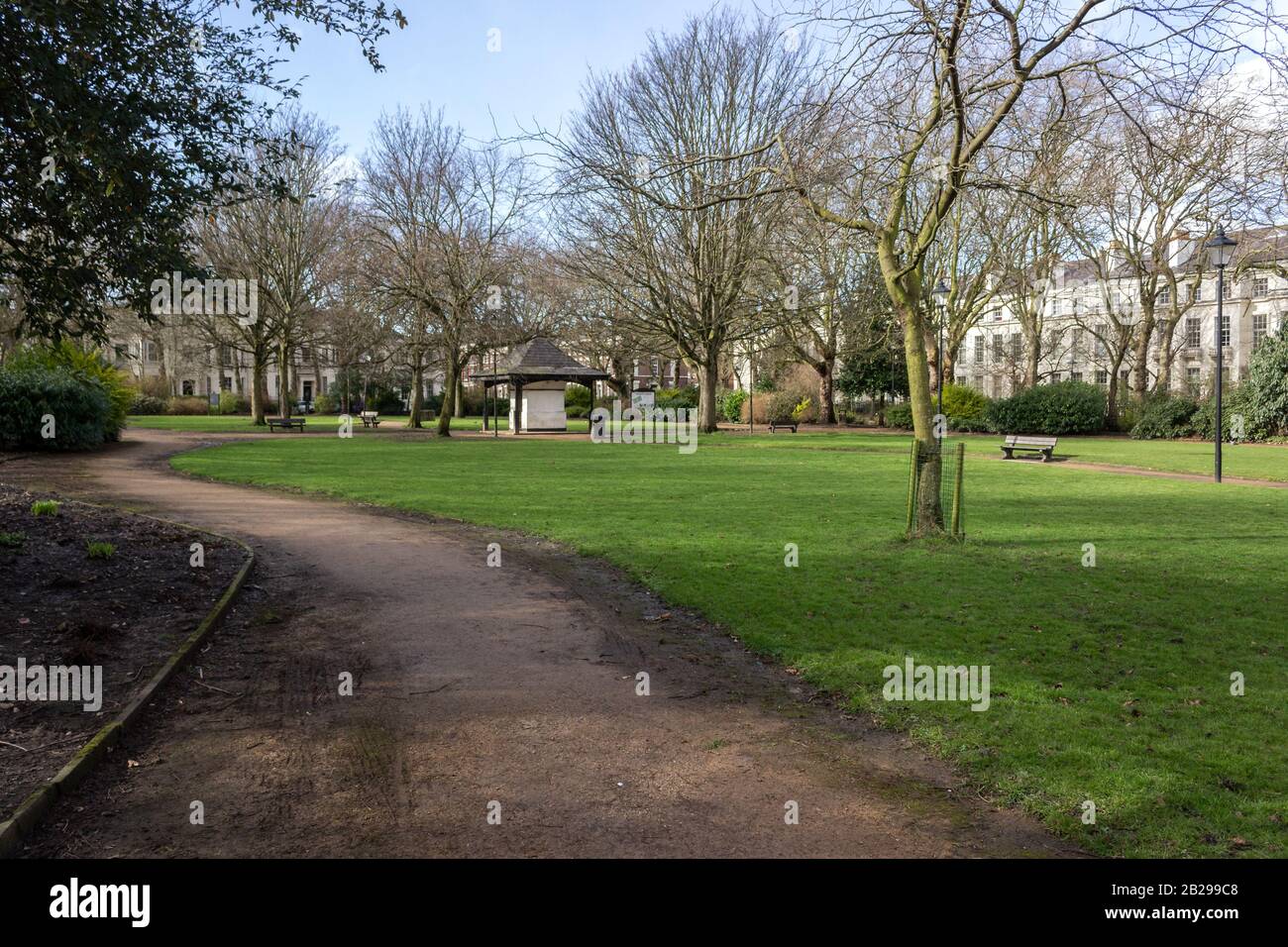 Falkner Square Gardens, Parc Dans Le Quartier Géorgien De Liverpool. Banque D'Images