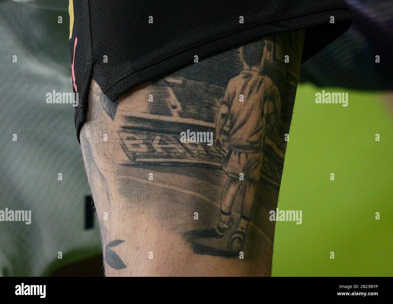 Birmingham, Royaume-Uni. 01 mars 2020. John Stones of Man City tattoo pendant le match final de la coupe Carabao entre Aston Villa et Manchester City au stade Wembley, Londres, Angleterre, le 1er mars 2020. Photo D'Andy Rowland. Crédit: Images Prime Media / Alay Live News Banque D'Images