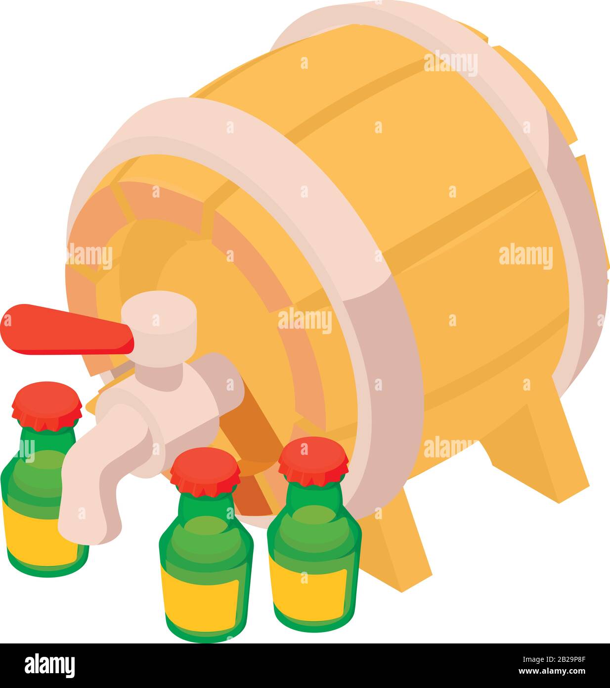 Icône festival de bière, style isométrique Illustration de Vecteur