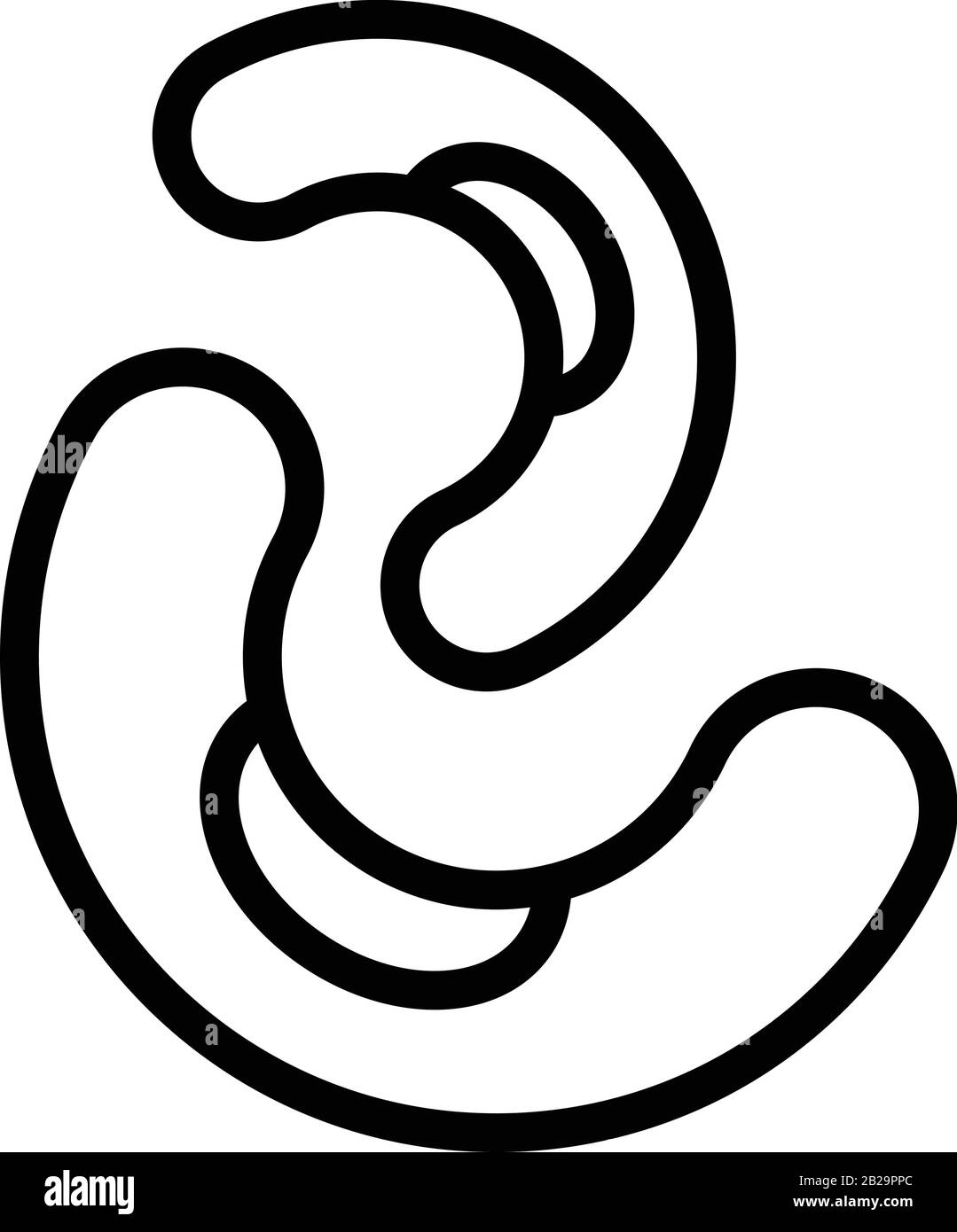 Icône haricot de rein, style de contour Illustration de Vecteur