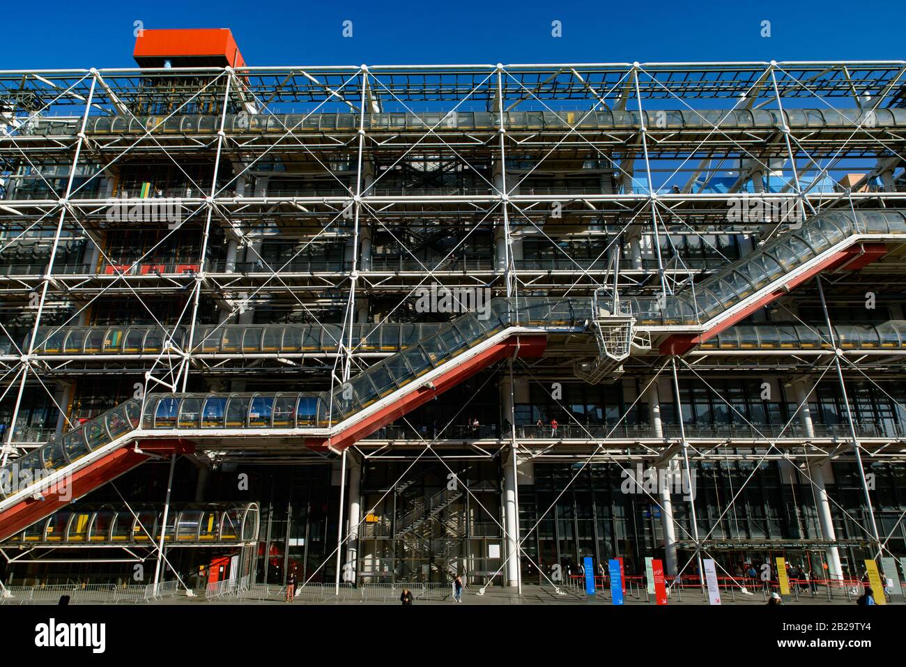 Centre Pompidou, le musée d'art moderne de Paris, France Banque D'Images