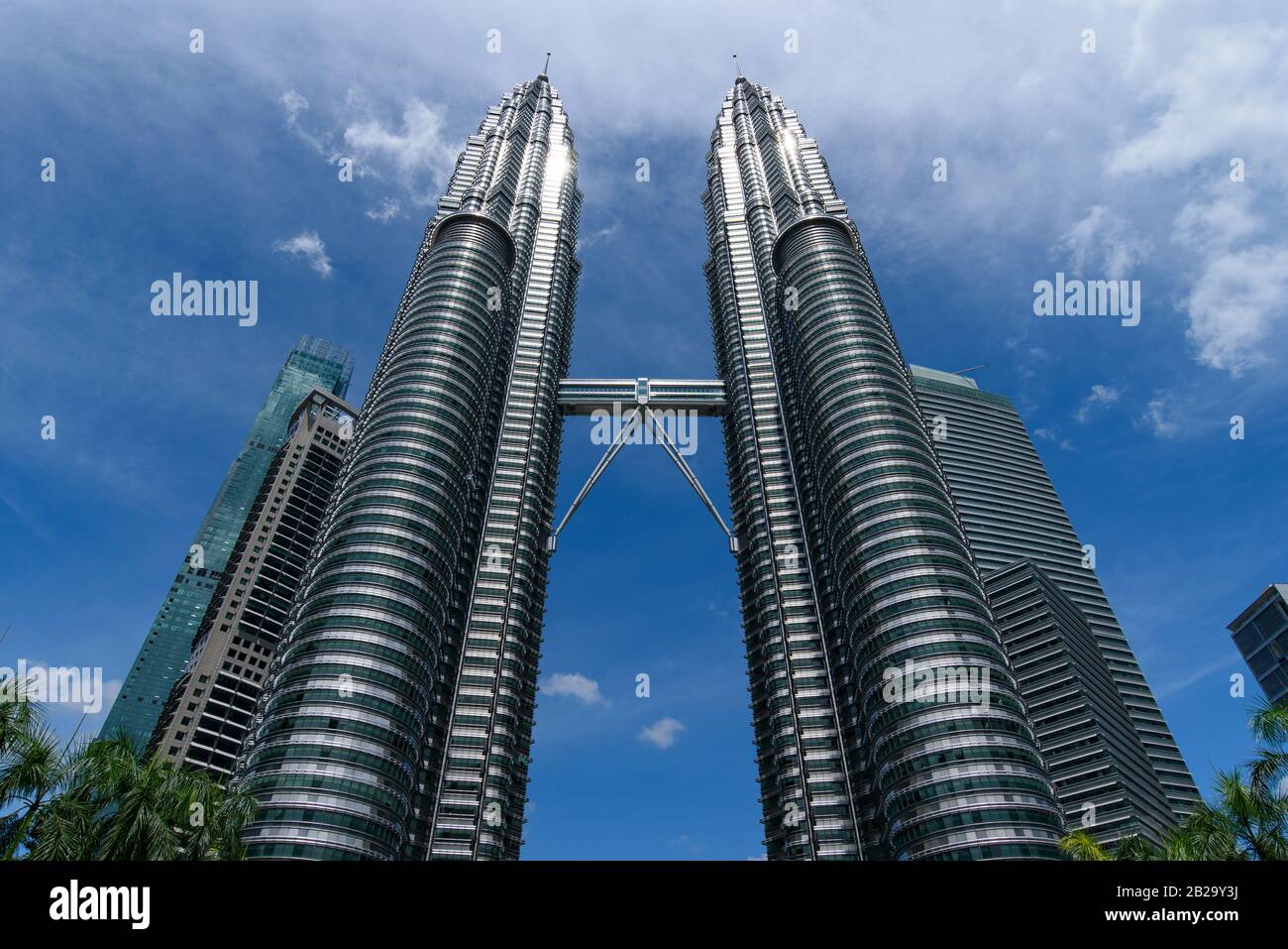 Petronas Twin Towers, les gratte-ciel les plus célèbres de Kuala Lumpur, Malaisie Banque D'Images