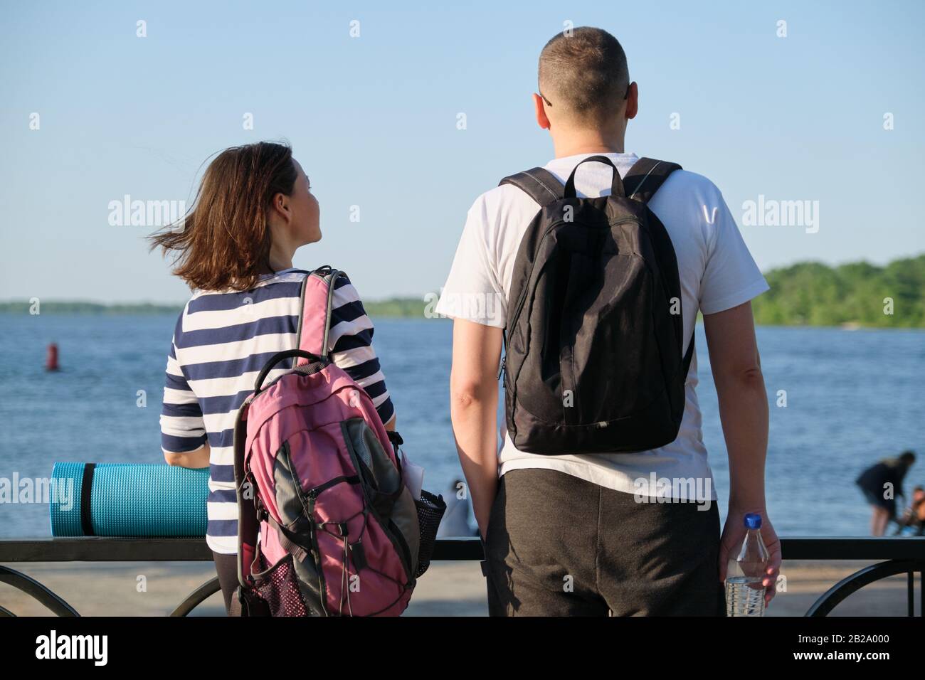 Homme et femme de 40 ans, relation, style de vie Banque D'Images