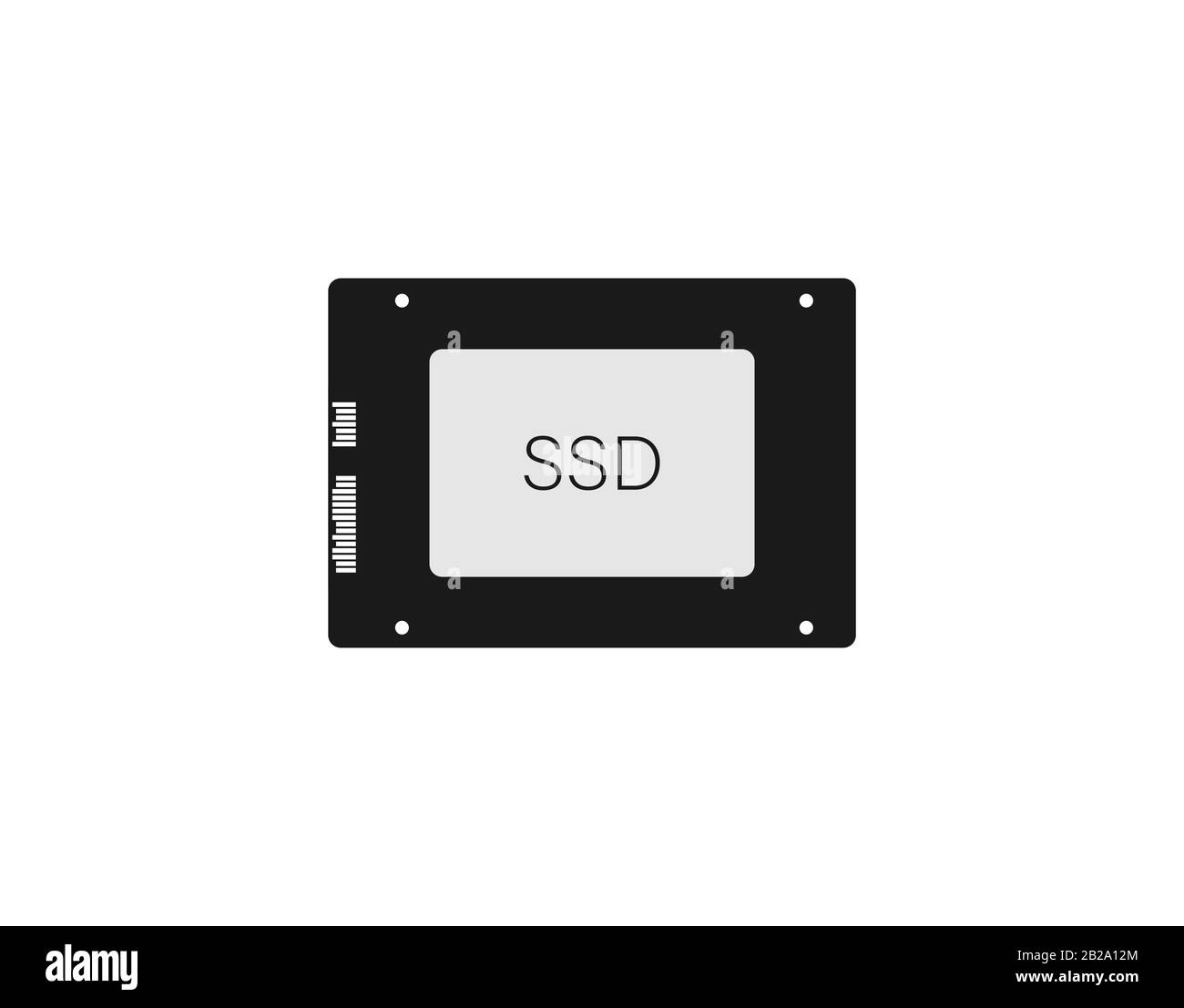 Disque SSD, icône ssd. Illustration vectorielle, conception plate. Illustration de Vecteur