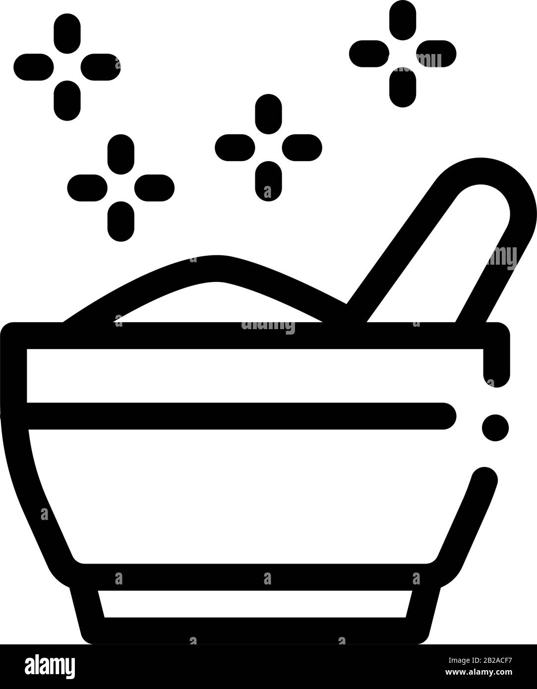 Thaïlande Icône Repas Traditionnel Thin Line Vector Illustration de Vecteur