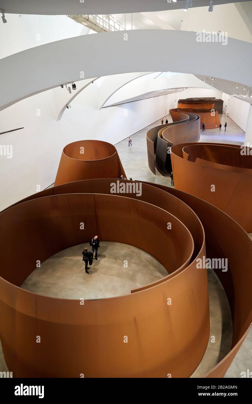 '''La Question Du Temps'', 1994-2005, Richard Serra, Musée Guggenheim, Bilbao, Bizkaia, Pays Basque, Espagne, Europe Banque D'Images