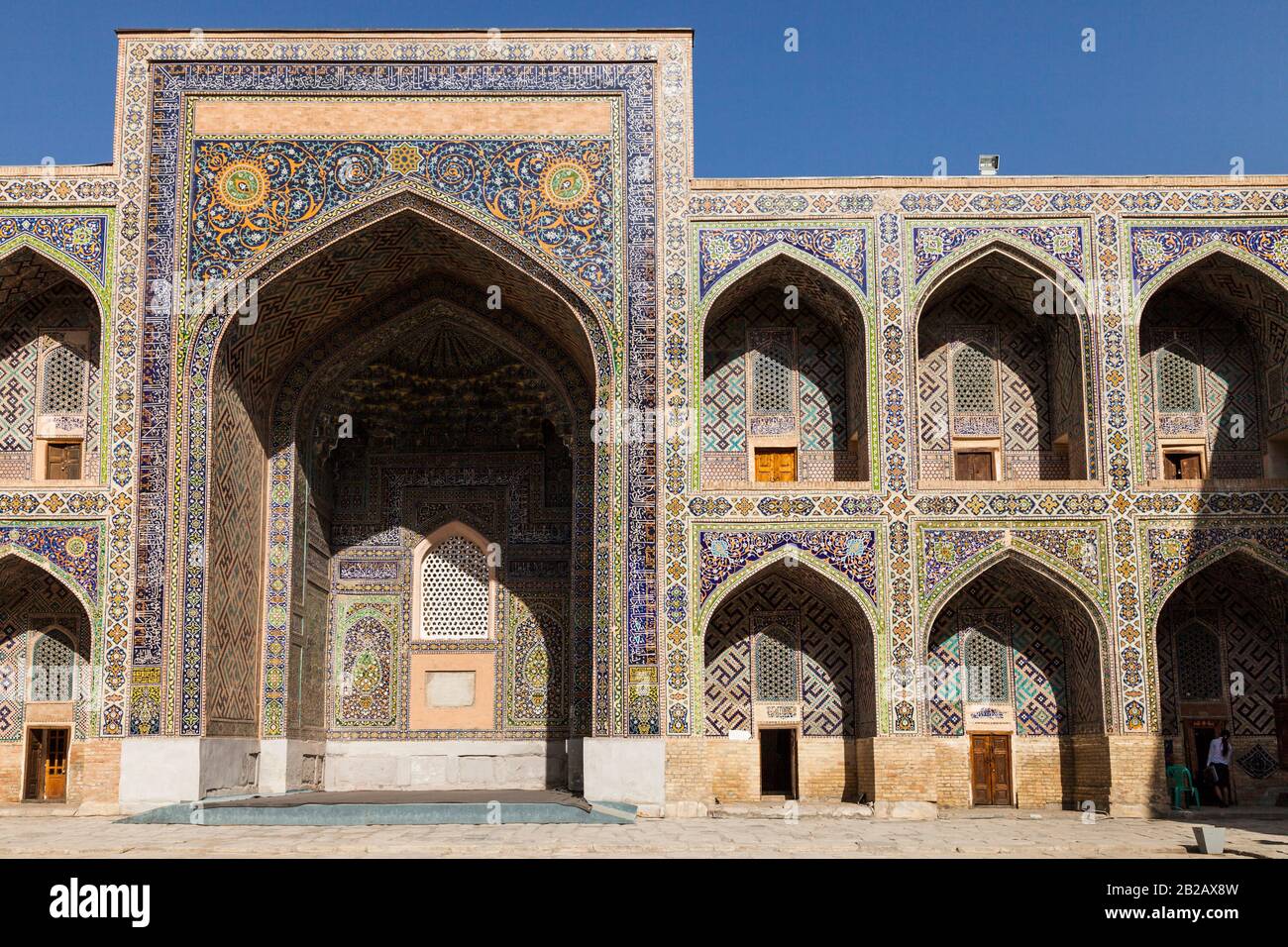Tilya-Kori Madrasah, place du Registan, Samarkand, Ouzbékistan, Asie centrale, Asie Banque D'Images