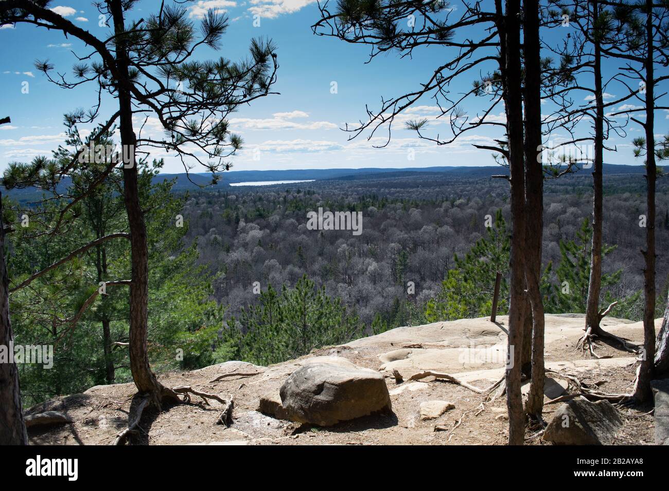 Vue sur le paysage du parc depuis le sentier de randonnée Banque D'Images