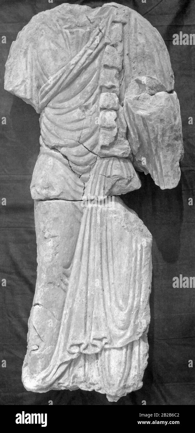 Sculpture en pierre Nestorienne du Christ de l'Église chrétienne de Ctesiphon. Aujourd'hui, il se trouve dans le département d'art du musée Pergamon de Berlin. Banque D'Images