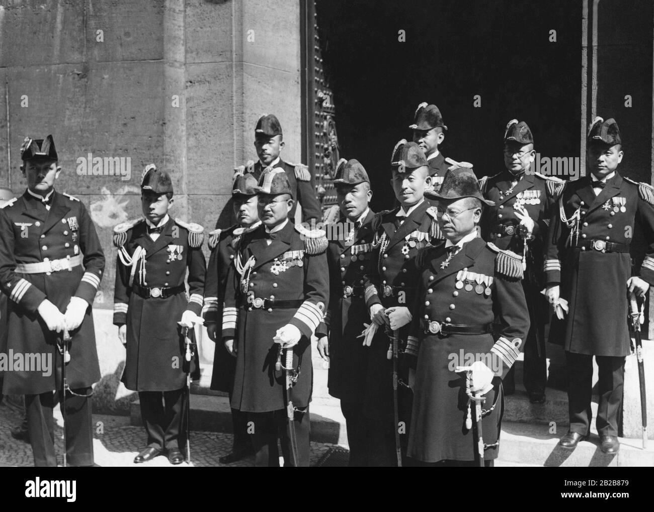 L'équipe navale de la Marine impériale japonaise lors d'une visite à Berlin. Banque D'Images