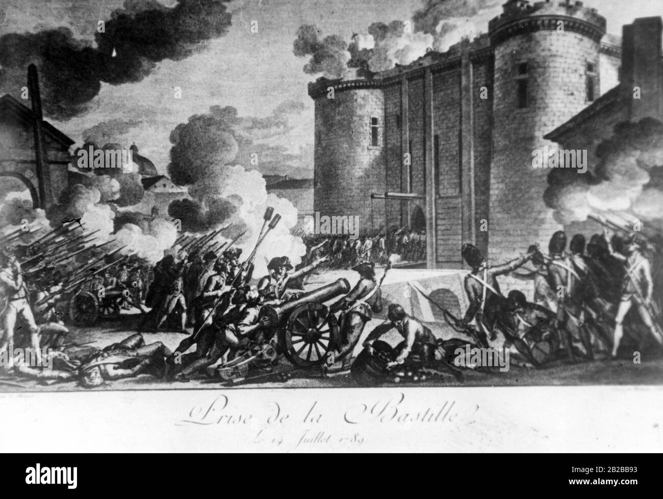 Révolution française : prise de la Bastille le 14.07.1789. Banque D'Images