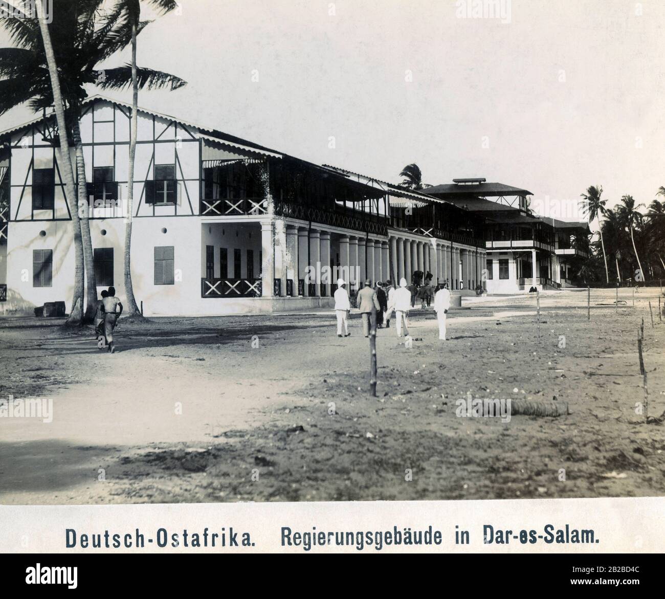 La construction du gouvernement colonial à Dar es Salaam en Tanzanie d'aujourd'hui. La photo n'est pas datée. Banque D'Images