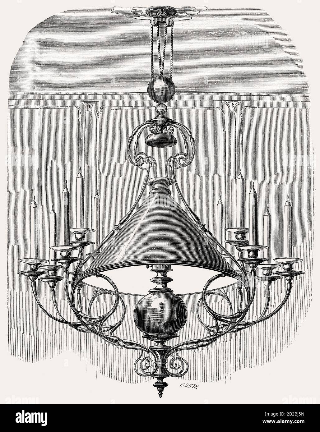 lampe à huile, xixe siècle Banque D'Images