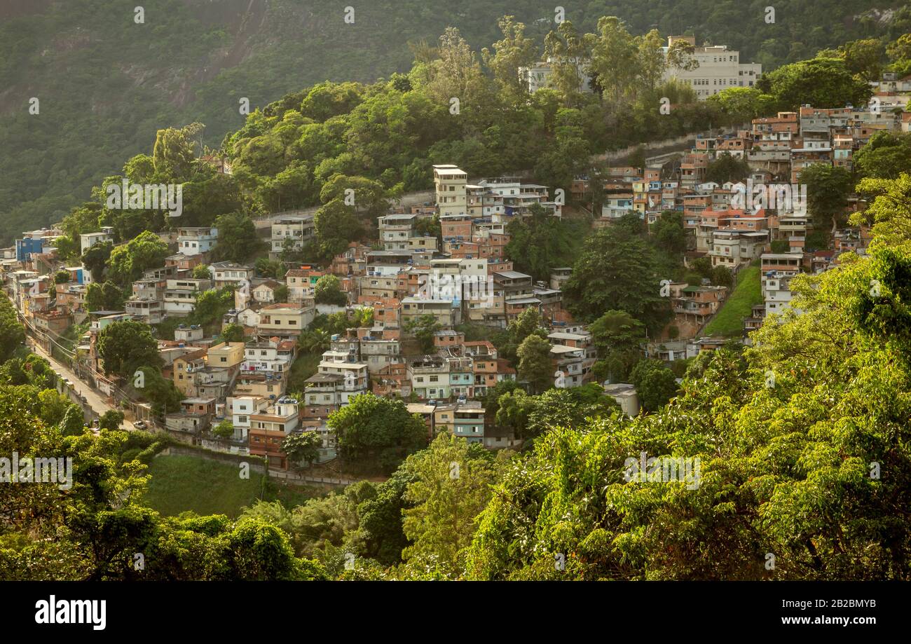 Favela Cosme Velho A Rio De Janeiro Bresil Photo Stock Alamy