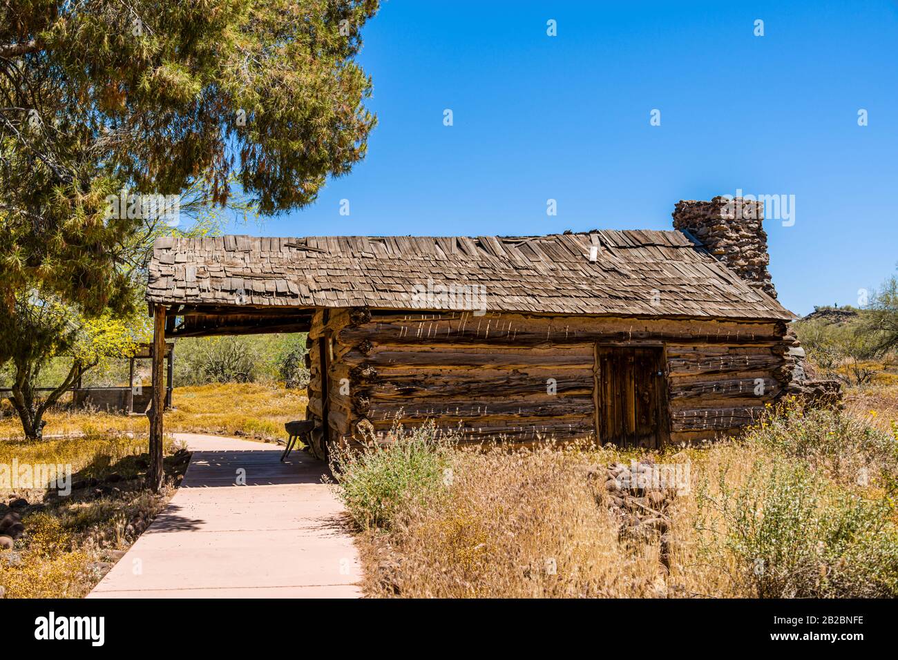 Pioneer Living History Museum : Chalet Ashhurst Banque D'Images
