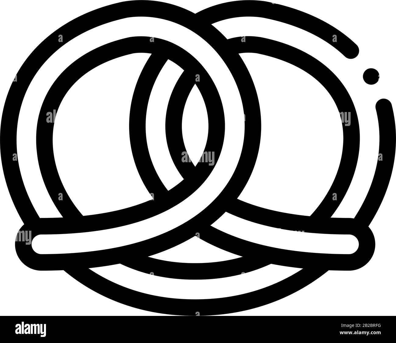 Boulangerie Pretzel Icône Savoureuse Nourriture Thin Line Vector Illustration de Vecteur