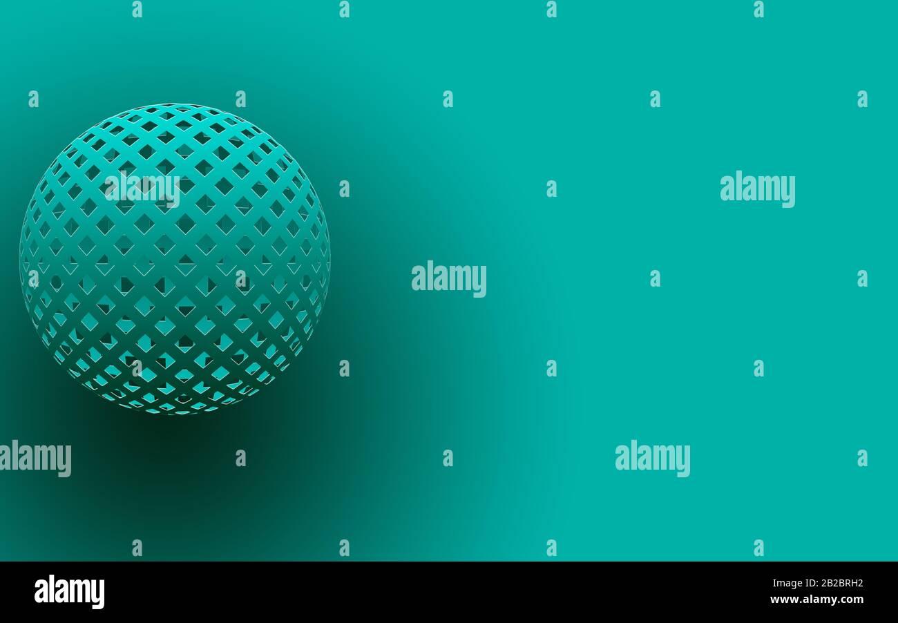 Illustration tridimensionnelle d'une couche turquoise avec des carrés transparents, il y a un endroit pour une inscription. Banque D'Images
