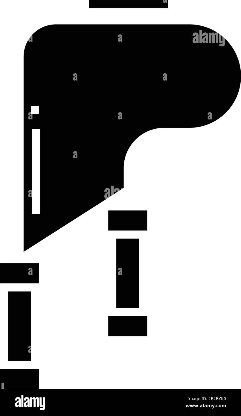 Corde à sauter icône noire, illustration du concept, symbole plat vectoriel, signe glyphe. Illustration de Vecteur