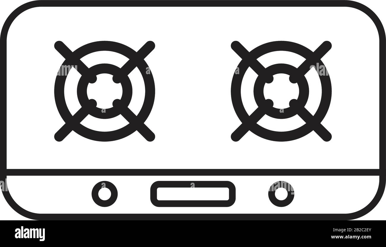 Modèle d'icône de cuisinière couleur noire modifiable. Symbole de l'icône de cuisinière illustration vectorielle plate pour la conception graphique et web. Illustration de Vecteur