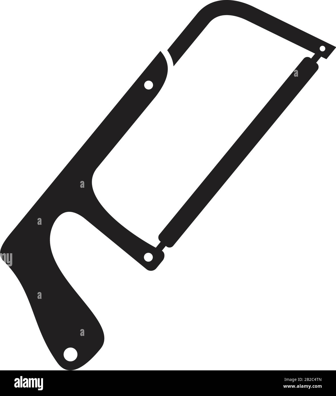 Modèle d'icône de scie à métaux noir modifiable. Symbole d'icône de scie à métaux illustration vectorielle plate pour la conception graphique et Web. Illustration de Vecteur
