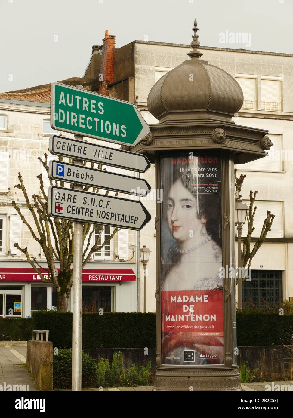 L'exposition de Madame de Maintenon au Musée B.d'Agesci à Niort continue d'enchanter le Niotais et les mordus d'histoire jusqu'au 15 mars 2020 Banque D'Images