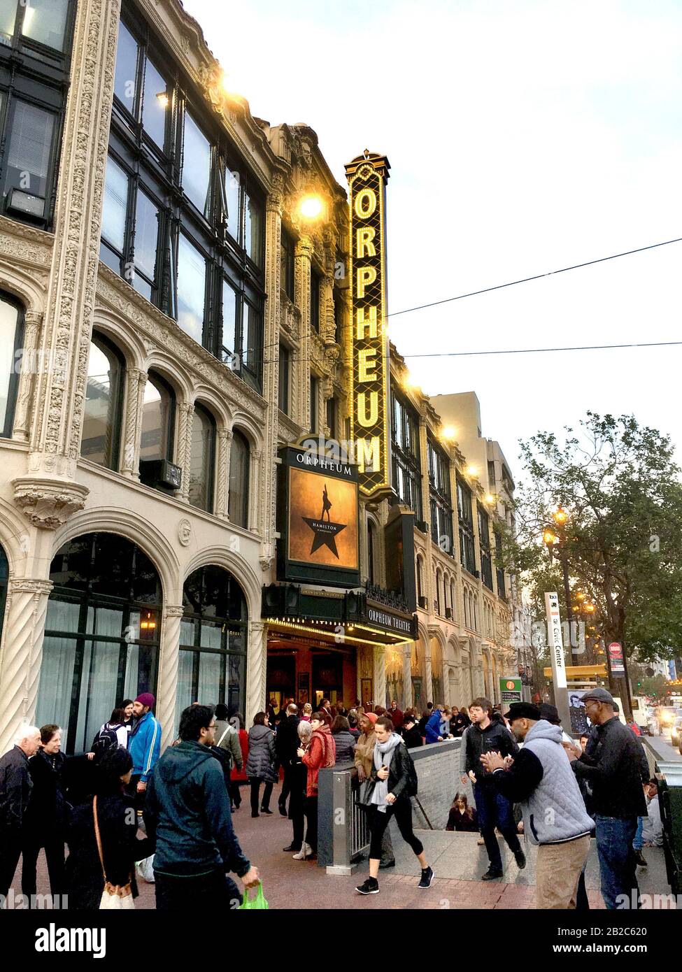 Lin-Manuel Miranda de la production américaine tournée de la comédie musicale Hamilton au Orpheum Theatre, San Francisco, Californie, États-Unis d'Amérique. Banque D'Images