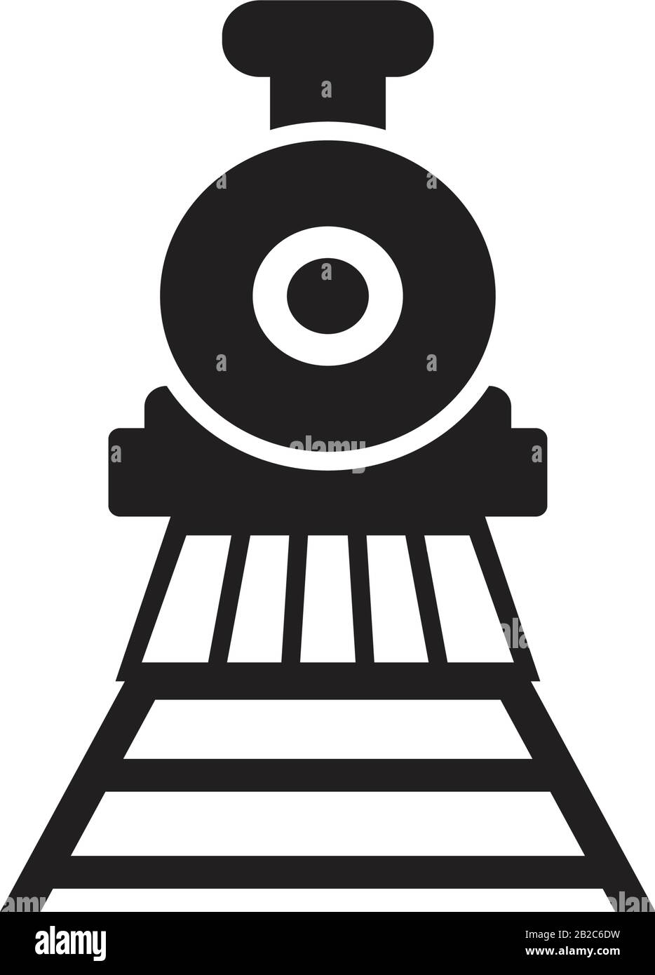 Modèle d'icône de train, couleur noire modifiable. Symbole d'icône de train illustration vectorielle plate pour la conception graphique et Web. Illustration de Vecteur