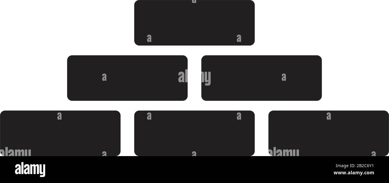 Modèle d'icône briques couleur noire modifiable. Icône briques illustration vectorielle plate pour la conception graphique et web. Illustration de Vecteur
