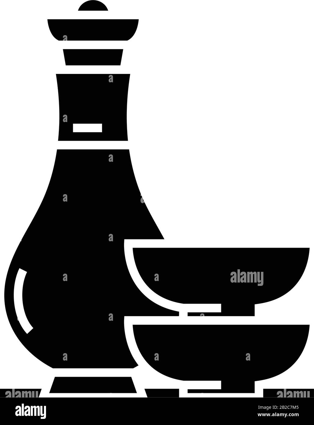 Cuisine vaisselle icône noire, illustration du concept, symbole plat vectoriel, signe glyphe. Illustration de Vecteur