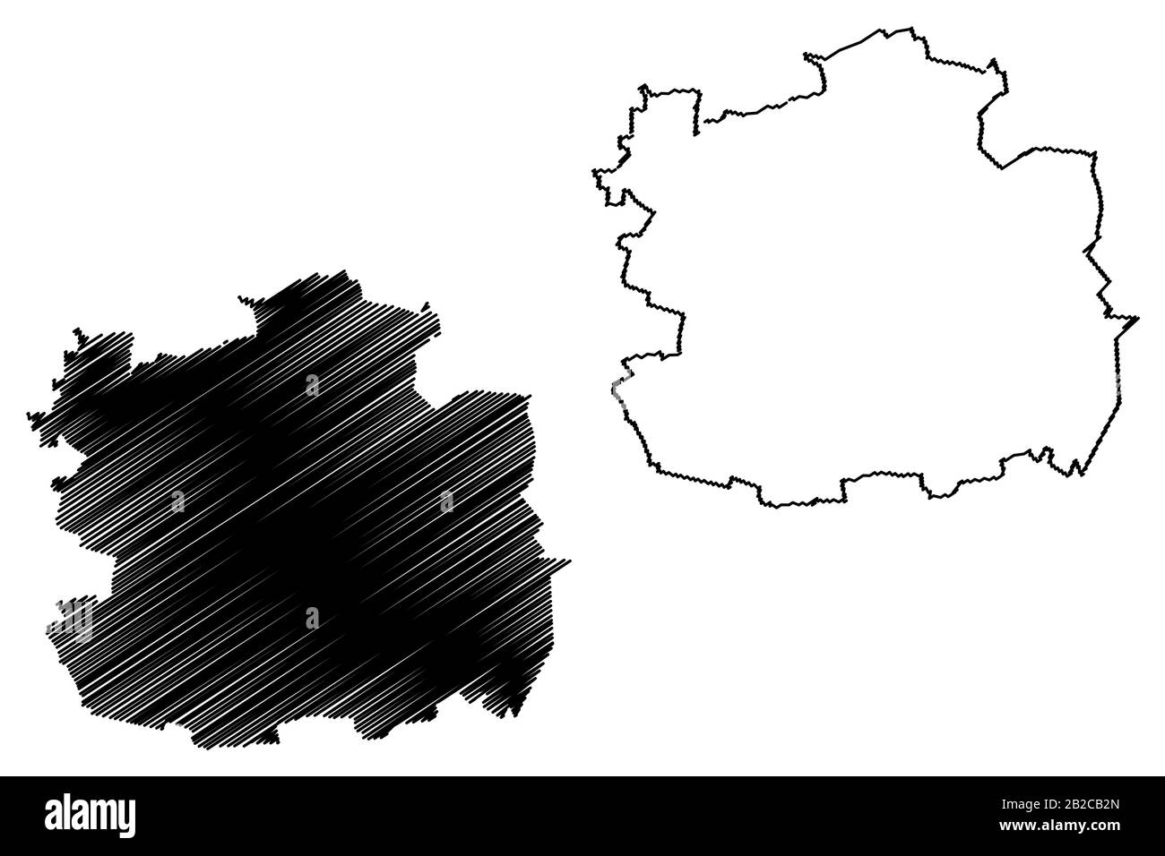 Ville de Lodz (République de Pologne) illustration vectorielle de carte, esquisse de griffonnage carte de la ville de Lodz Illustration de Vecteur