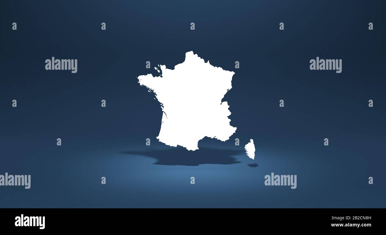 Carte de France avec écharpe pour le rendu des élections Banque D'Images