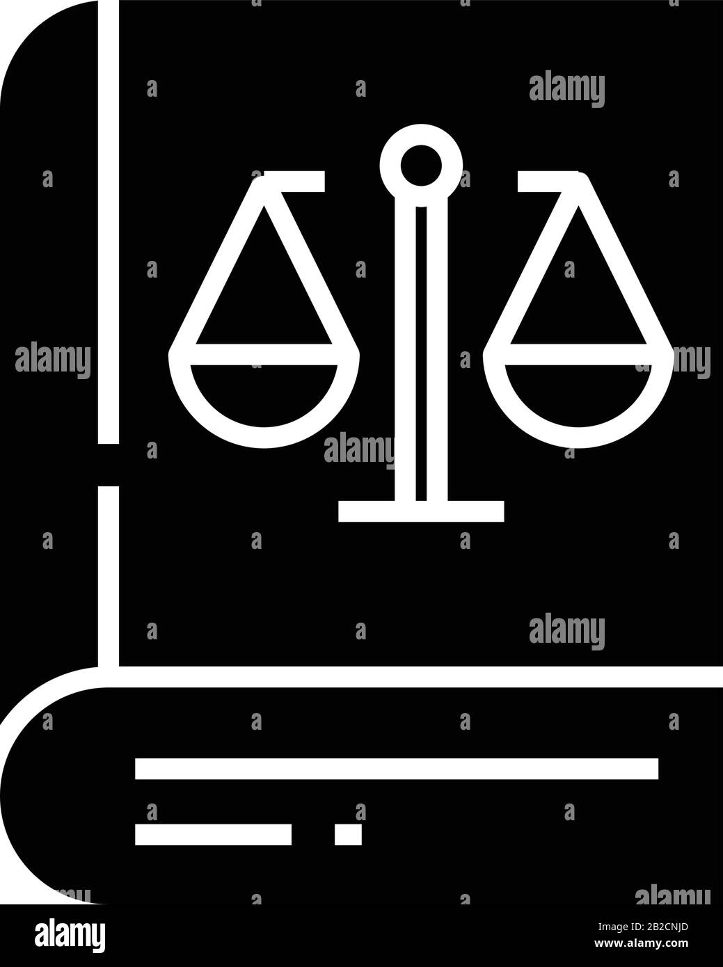 La loi documente l'icône noire, l'illustration conceptuelle, le symbole vectoriel plat, le signe glyphe. Illustration de Vecteur