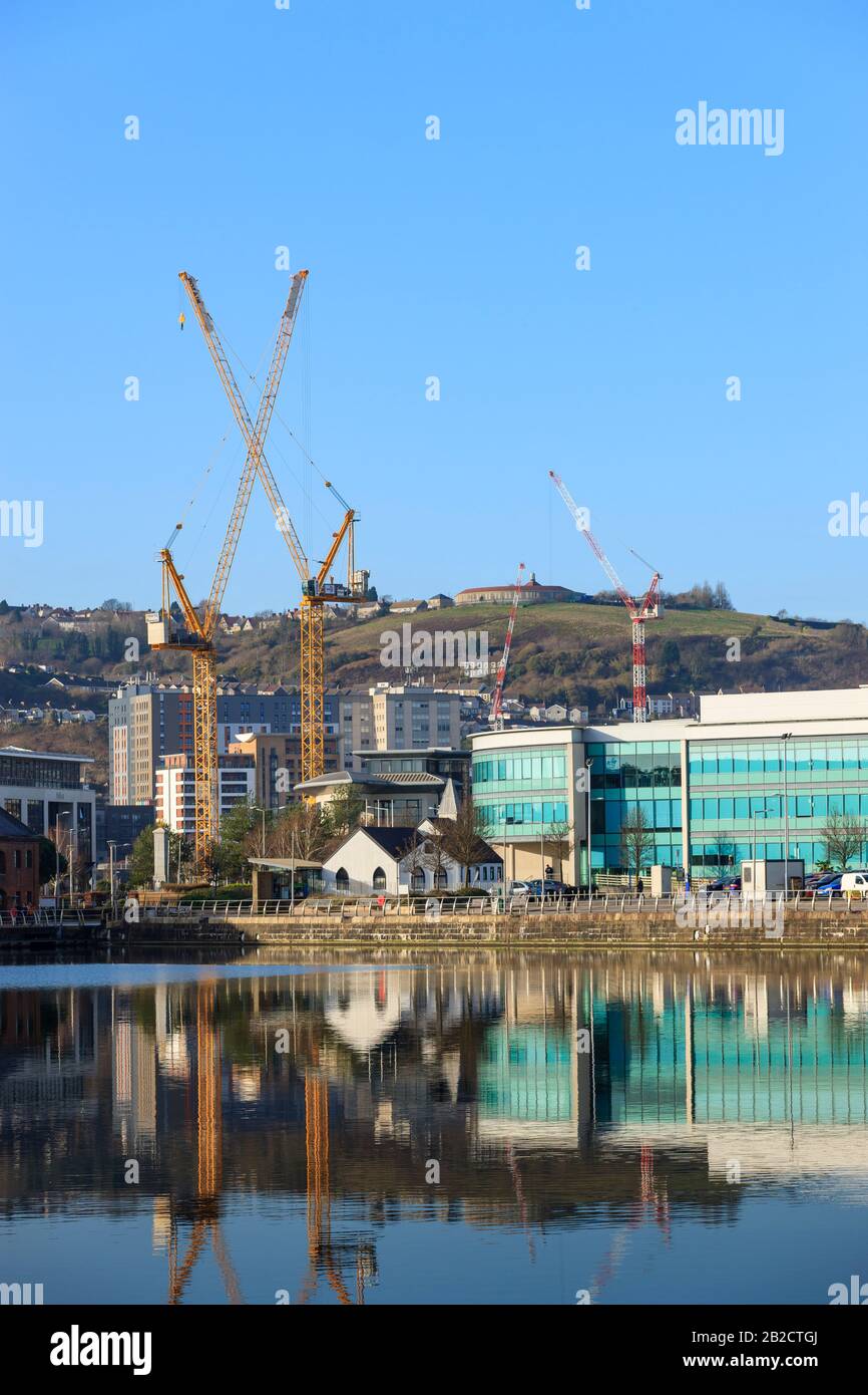Nouvelle Construction Sa1 Swansea Swansea West Glamourgan Pays De Galles Banque D'Images